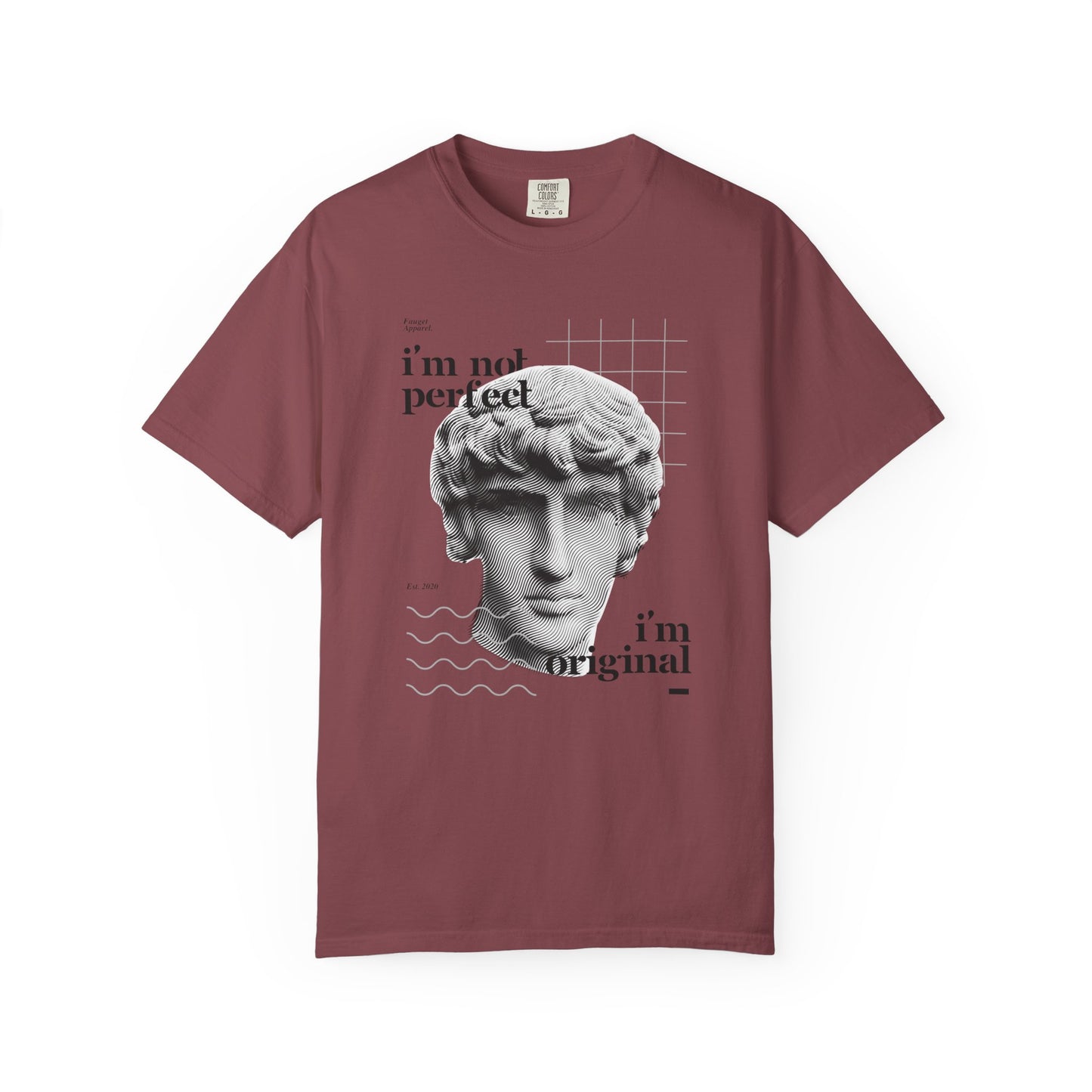 Unisex Garment-Dyed T-shirt - "I'm Not Perfect, I'm Original" Graphic Tee