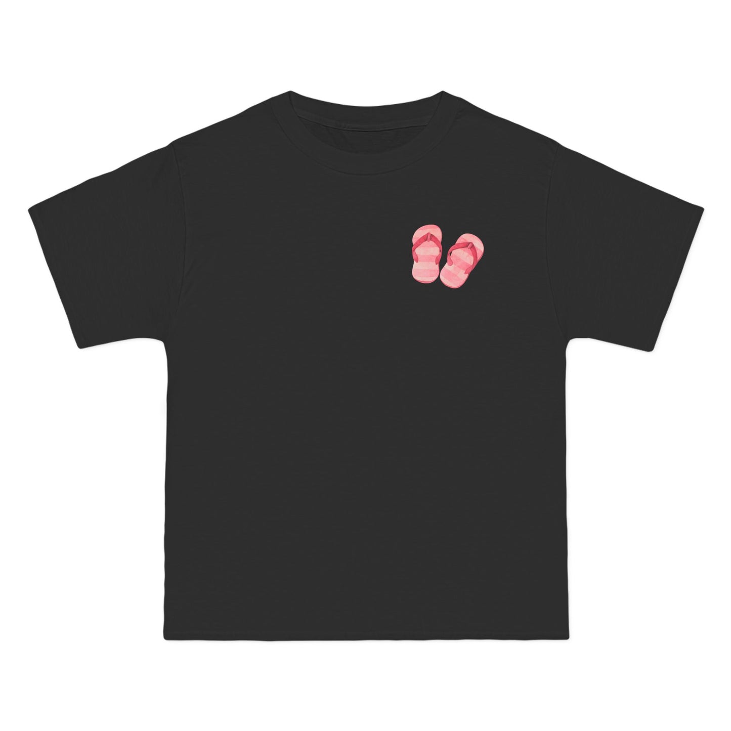 Pocket Flip-Flop T-Shirt — Minimal Pink Sandal Graphic Tee