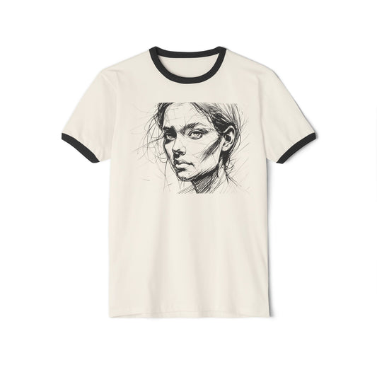 Artistic Sketch Unisex Ringer T-Shirt
